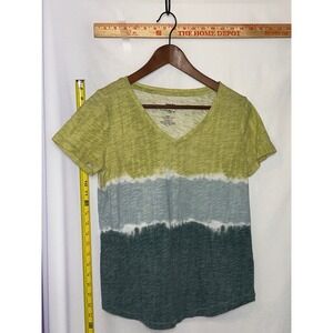 SONOMA Goods for Life Everyday Tee Petite Green Blue Gray Tie Dye T Shirt Size S
